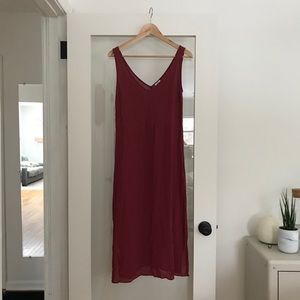 little moon crepe slip dress